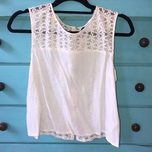 Embroidered back tank